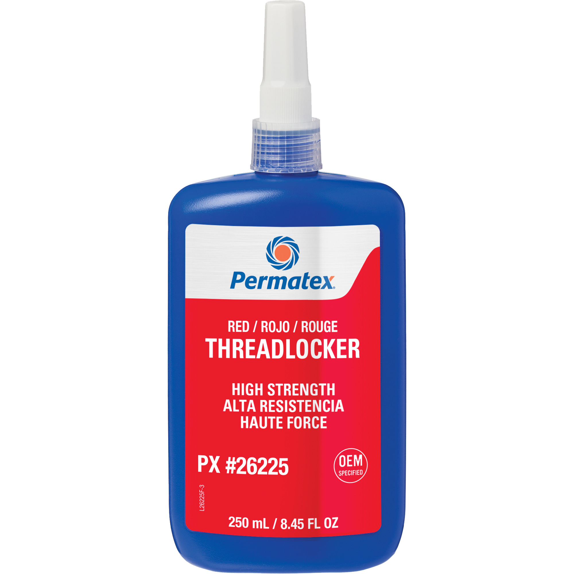 Permatex Permanent Strength Threadlocker, Red, High, 250 ml, Bottle R